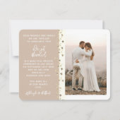 我々の得グリッターハートフォトアーモンド金ゴールド 招待状 (正面)