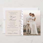 我々の得グリッターハートフォトバニラホワイト 招待状 (正面)