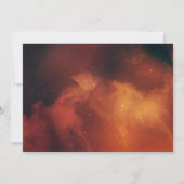 我々の得グリッターハート写真の飛び出し宇宙 招待状 (裏面)