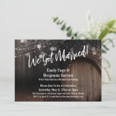 我々の得結婚した木の樽とライト 招待状 (スタンド正面)