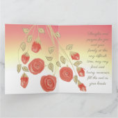 我々の心からの悔やみや弔慰 カード (内部)