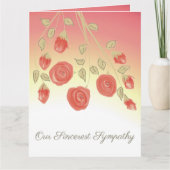 我々の心からの悔やみや弔慰 カード (正面)