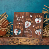 我々の心に刻まれた素朴な木の足跡 - フォトメモリー フォトプラーク (側面)