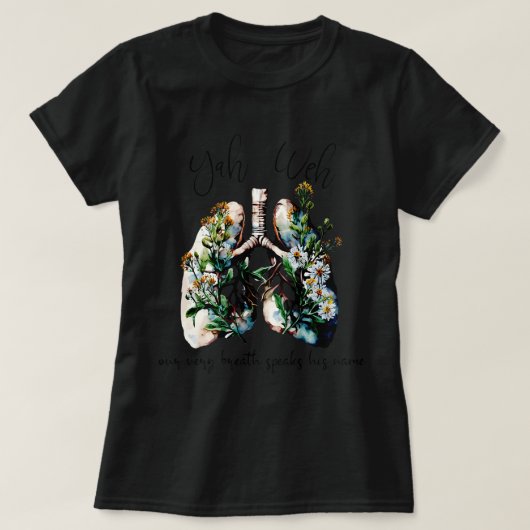 我々の息の話間彼の名前YHWHクリスチャン・レル Tシャツ (デザイン正面)