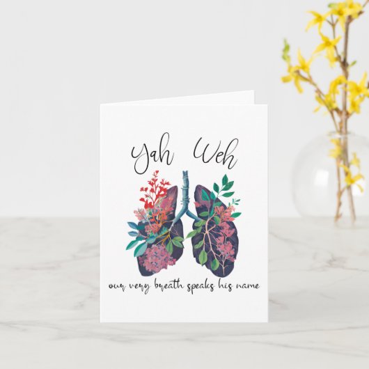 我々の息の話間彼の名前Yhwh Christian Rel カード (黄色い花)