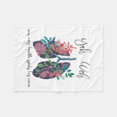 我々の息の話間彼の名前Yhwh Christian Rel フリースブランケット (正面(横))