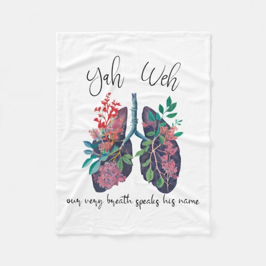 我々の息の話間彼の名前Yhwh Christian Rel フリースブランケット (正面)