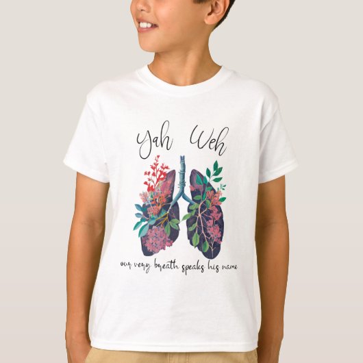 我々の息の話間彼の名前Yhwh Christian Rel Tシャツ (正面)
