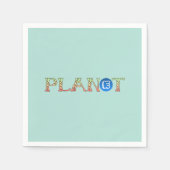 我々の惑星のための植物 スタンダードカクテルナプキン (正面)