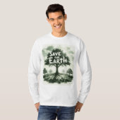 「我々の惑星を育てる:自然を求保護める」 Tシャツ (正面フル)