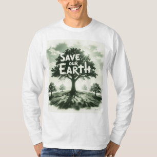 「我々の惑星を育てる:自然を求保護める」 Tシャツ