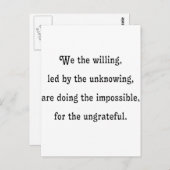 我々の意志 ポストカード (正面/裏面)