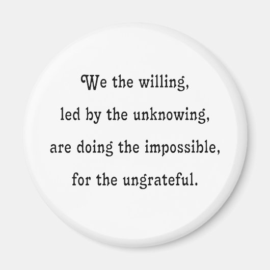 我々の意志 マグネット (正面)