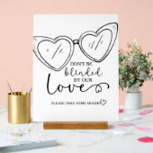 我々の愛に目がくらむな、サングラス・サイン結婚。 アクリルサイン (ウェディング)