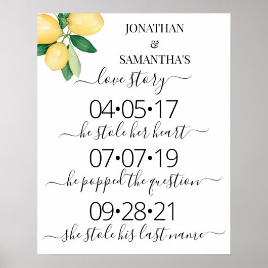 我々の愛の物語の最高の日Yesデー結婚レモン ポスター (正面)