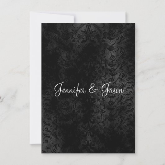 我々の愛は永遠のスケルトン結婚式招待状 招待状 (裏面)