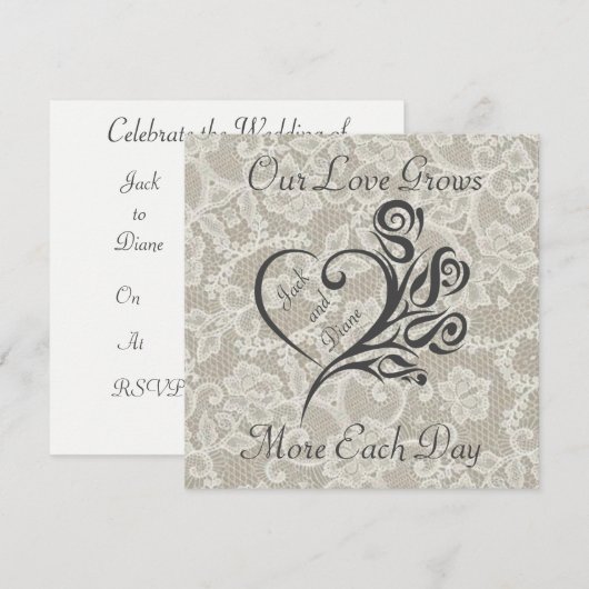 我々の愛は育つ 招待状 (正面/裏面)