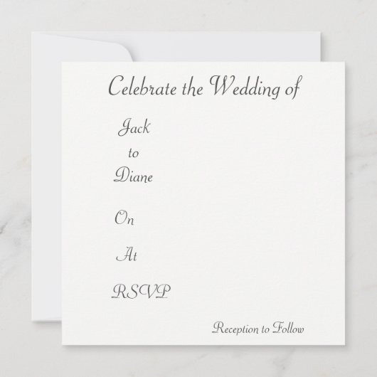 我々の愛は育つ 招待状 (裏面)