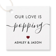 我々の愛ポッピング、ポップコーンラベル、結婚式の引き出物T