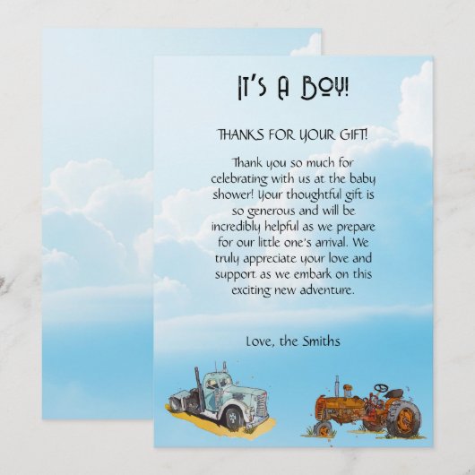 我々の感謝 サンキューカード (正面/裏面)