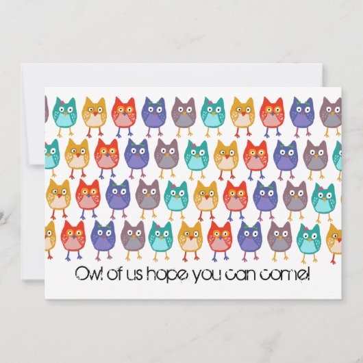 我々の招待の梟 招待状 (正面)