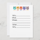 我々の招待の梟 招待状 (裏面)