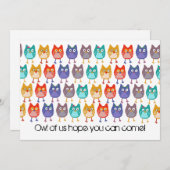 我々の招待の梟 招待状 (正面/裏面)