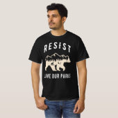 我々の救公園に抵抗Alt米国国立公園ベア Tシャツ (正面フル)
