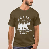 我々の救公園に抵抗Alt Us国立公園Bear N Tシャツ (正面)
