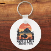 我々の救国立公園レジストサービスBison Buffa キーホルダー (正面)