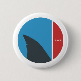 我々の救海は我々のサメの周りにSOS 缶バッジ