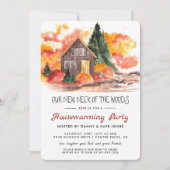 我々の新しいネックオブザウッズ引っ越し祝いパーティーパーティー 招待状 (正面)