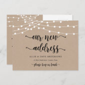 我々の新しいホームアドレス、移動中のお知らせ、Kraft ポストカード (正面/裏面)