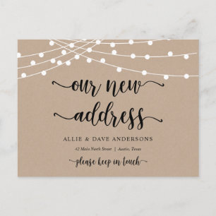 我々の新しいホームアドレス、移動中のお知らせ、Kraft ポストカード