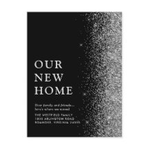 我々の新しいホームエレガントシルバーグリッターブラックムービング