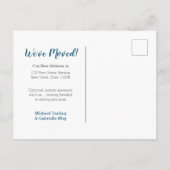 我々の新しいホームカスタムフルブリードフォト引っ越しました 案内ポストカード (裏面)