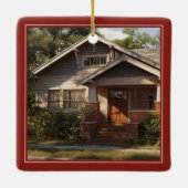 我々の新しいホームクリスマスオーナメント セラミックオーナメント (裏面)