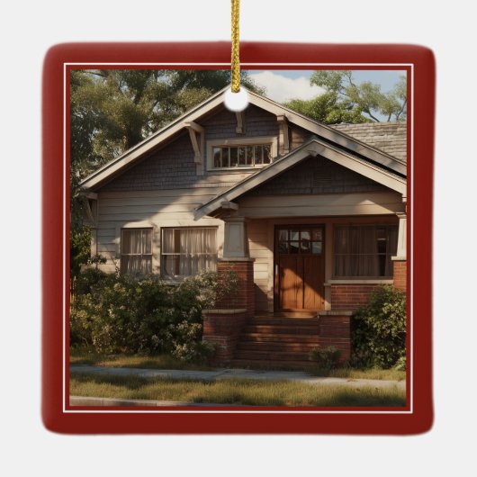 我々の新しいホームクリスマスオーナメント セラミックオーナメント (裏面)