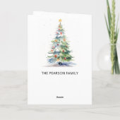 我々の新しいホームクリスマスツリー カード (裏面)