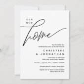 我々の新しいホームコージーラブル引っ越し祝いパーティーパーティー 招待状 (正面)