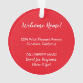 我々の新しいホームハート年パーソナライズされた オーナメント (裏面)