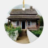 我々の新しいホームフォトアドレスホリデーキープサケ セラミックオーナメント (裏面)