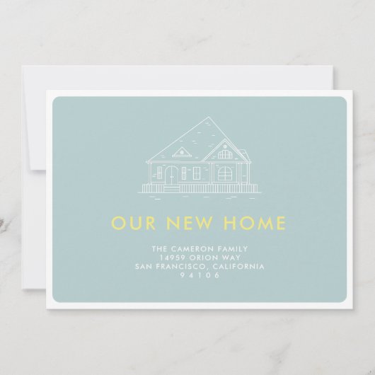 我々の新しいホーム·ムービング·アナウンセメント 招待状 (正面)