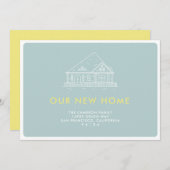 我々の新しいホーム·ムービング·アナウンセメント 招待状 (正面/裏面)