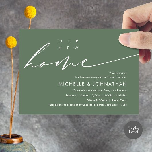 我々の新しいホーム、引っ越し祝いパーティーパーティーお祝い 招待状