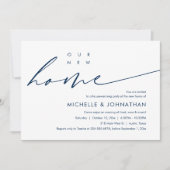 我々の新しいホーム、引っ越し祝いパーティーパーティーお祝い 招待状 (正面)