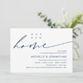 我々の新しいホーム、引っ越し祝いパーティーパーティーお祝い 招待状 (スタンド正面)