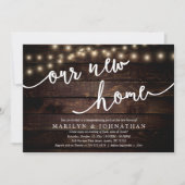 我々の新しいホーム、素朴引っ越し祝いパーティーパーティー 招待状 (正面)