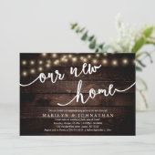 我々の新しいホーム、素朴引っ越し祝いパーティーパーティー 招待状 (スタンド正面)