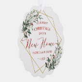 我々の新しい家で初めてのクリスマスを緑にする オーナメントカード (右)
